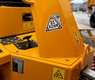 The Datatag ID label on a Thwaites dumper