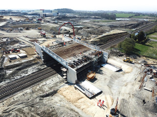 Galliford Try is constructing the bridge itself and part of the permanent embankment which requires 7,500m3 of structural backfill