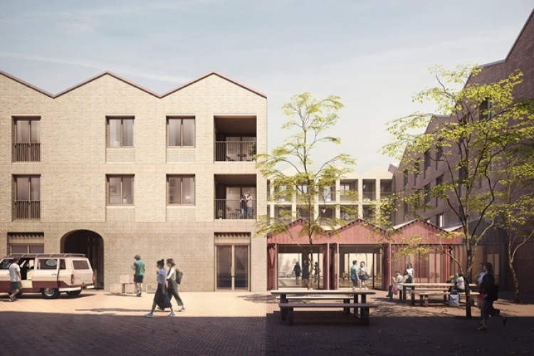 The scheme includes 887 homes and 25,000 sq ft of commercial workspace
