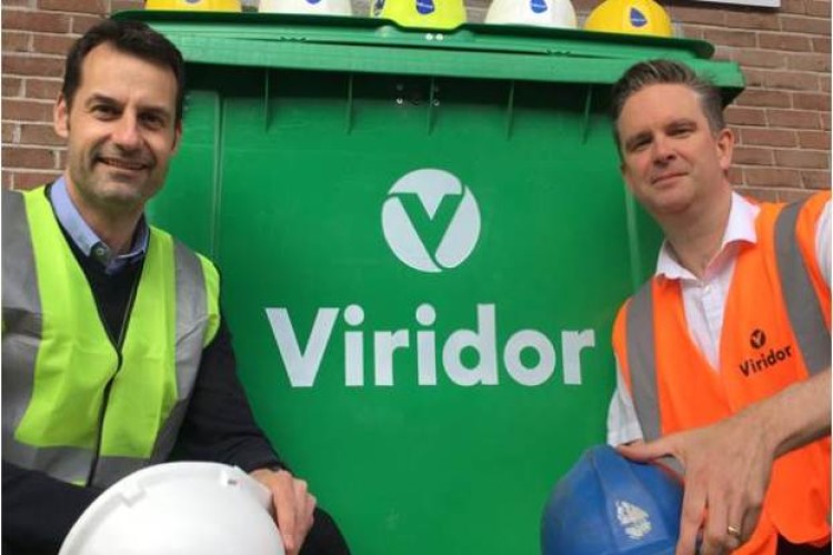 Polymer Industries managing director Jason Gooz&eacute;e (left) and Viridor account manager Ian Poyser