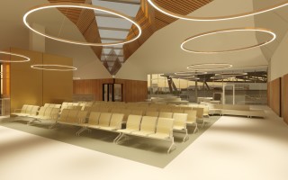 Artist’s impression of the interior of the new Digital Aviation Research & Technology Centre at Cranfield University [Burrell Foley Fischer LLP]