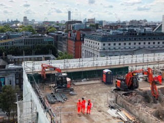 McGee at work on top of Grant Thornton House
