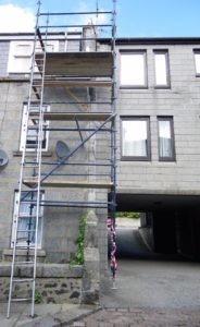 The scaffold was not erected to the correct standard