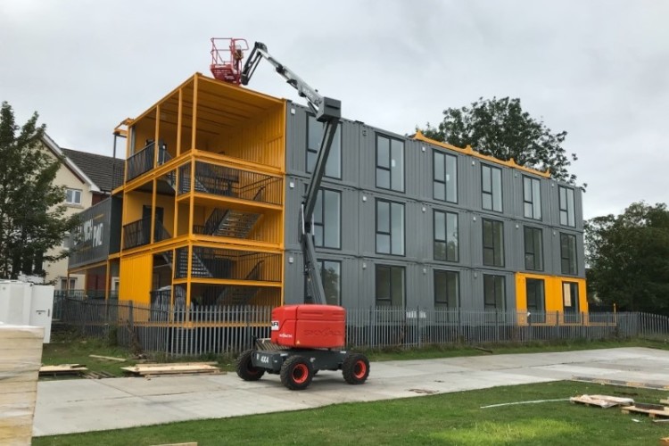 The development of 30 apartments was built in Yorkshire and trucked to Bristol for installation