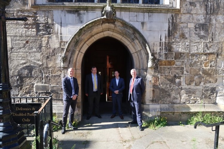Vinci executives and city councillors gather at the Guildhall