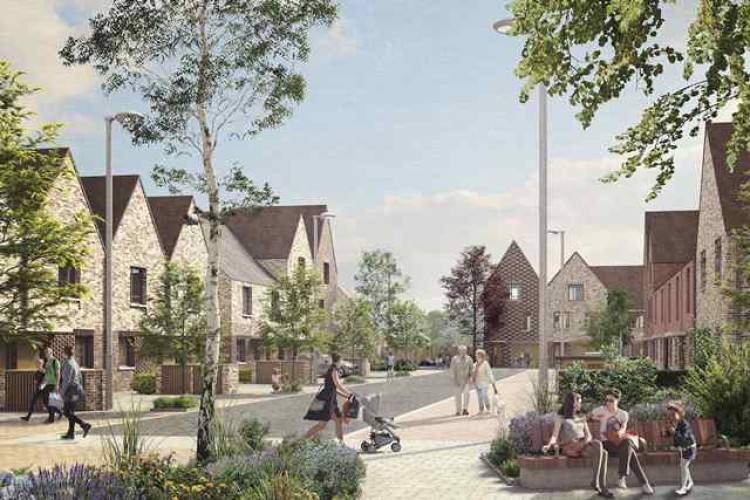 Artist's impression of the Oakfield develpment