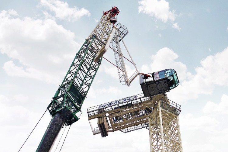 The LR213 stands 83 metres high and has four different types of tower section
