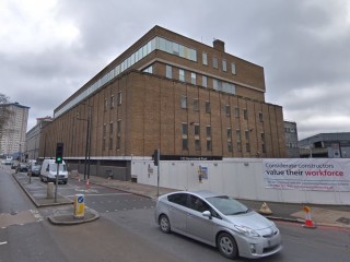 The old BHS warehouse, before demolition