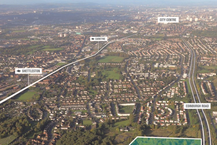 Aerial view of the Edinburgh Road site