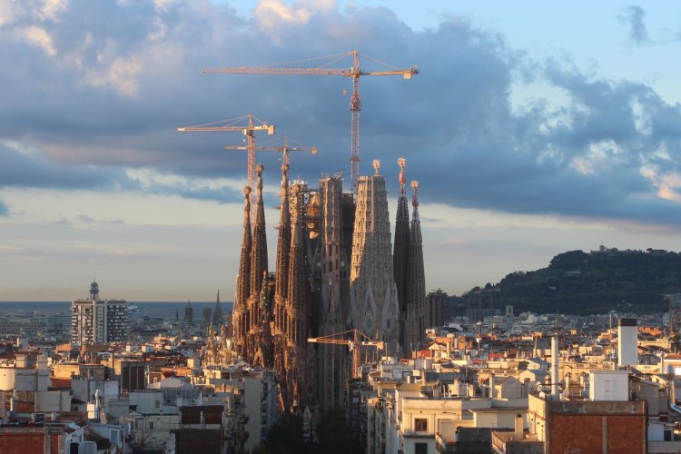 Construction of Sagrada Fam&iacute;lia began in 1882 and has still not finished