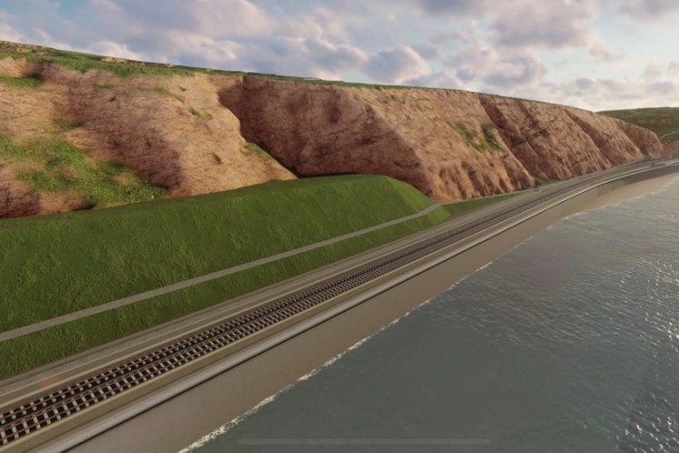 An enhanced sea wall will absorb the energy of the waves
