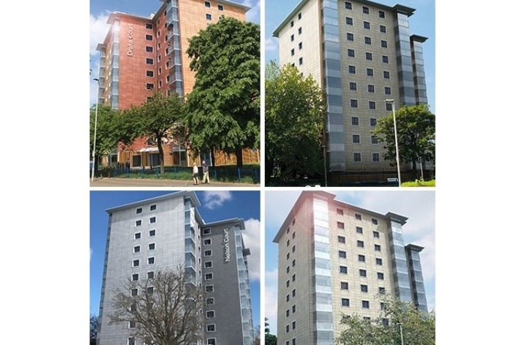 The four towers to be refurbished