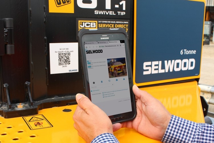 Each Selwood machine is tagged with a scannable QR code, linking to all relevant supporting documents