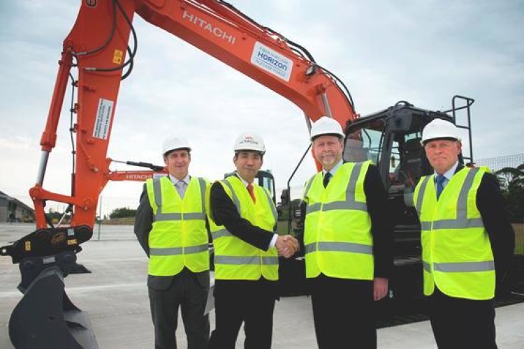 Principal Dafydd Evans; HM&rsquo;s Motsomu Sue; Welsh skills minister Jeff Cuthbert; and college CEO Glyn Jones