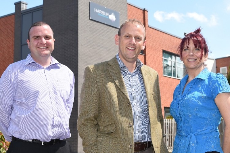 Commercial manager Andrew Moore (left), managing director Richard Hutchinson (centre) and finance director Carolyn Forshaw