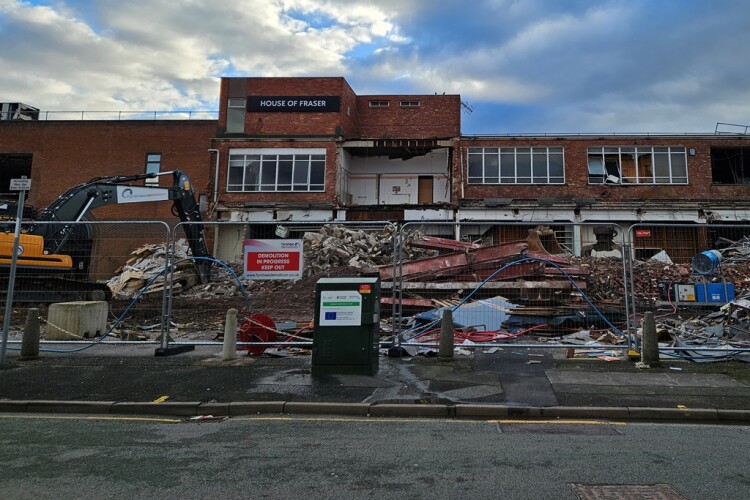 Birkenhead's old House of Fraser is coming down