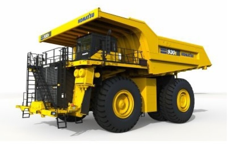 Komatsu&rsquo;s 930E mining truck that will be powered by Hydrotec fuel cells