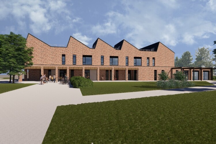 CGI of the schools' entrance