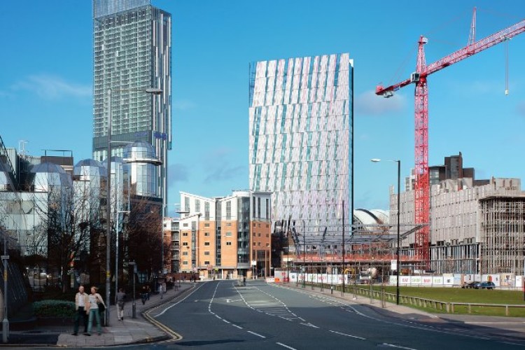 Russells Construction is building the 28-storey Axis Tower in Manchester