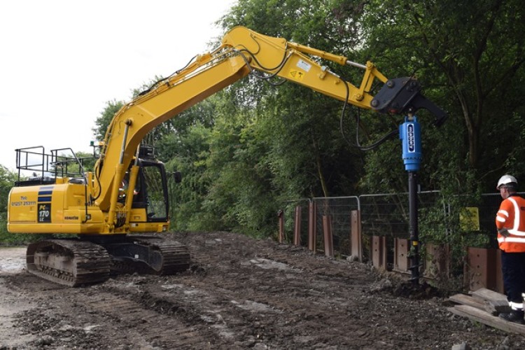 A Mabey auger in action