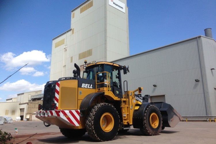 One of three Bell L1706E loaders now working at Hanson