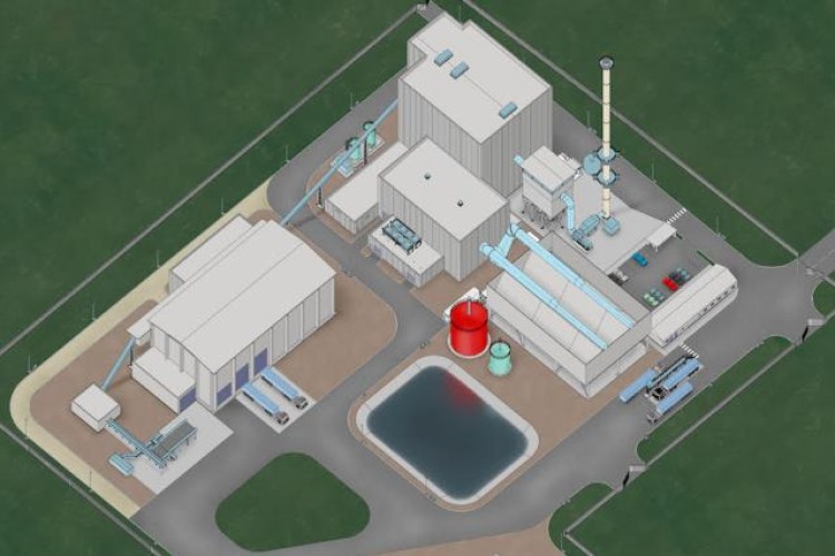 Artist&rsquo;s impression of the Cramlington Biomass CHP Plant