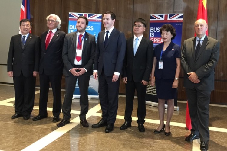  From left are Zhao Jianhua (CRCC), Kevin Dixon (Mott MacDonald), Peter Marland (Milton Keynes Council), George Osborne MP, Xu Hongcheng (Jinjiang), Wang He (CHINCA), Nick Baveystock (ICE)