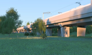 The 515-metre long Edgcote viaduct