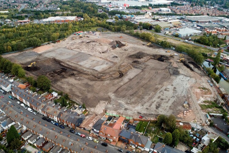 Remediation works taking place at the former Caparo Works site in Walsall
