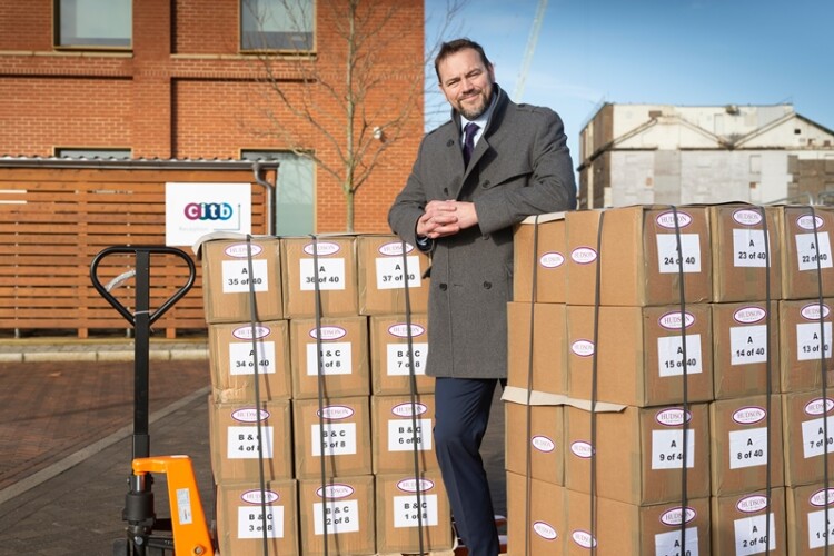 Hudson managing director Ian Anfield delivered a &pound;10.5m grant claim to CITB in February in 40 boxes