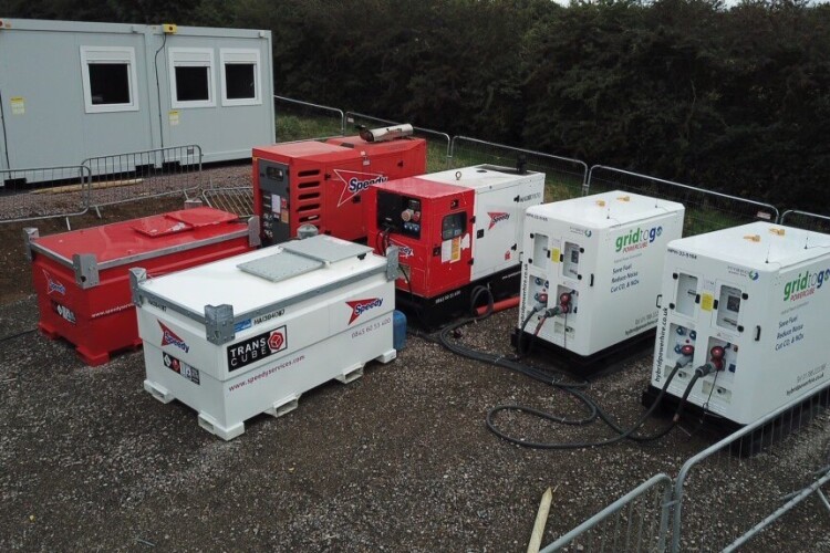 Two diesel generators are linked to a hybrid unit