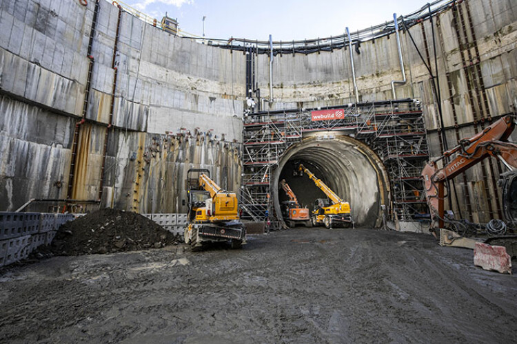 The work to excavate under the river.was preceded by months of preparation including freezing the ground 