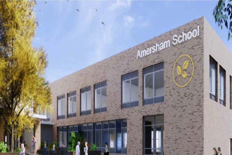 CGI of the new wing for Amersham School