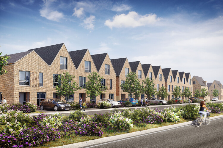 Artist's impression of the new housing going up in Kirby's Whitefield Drive 