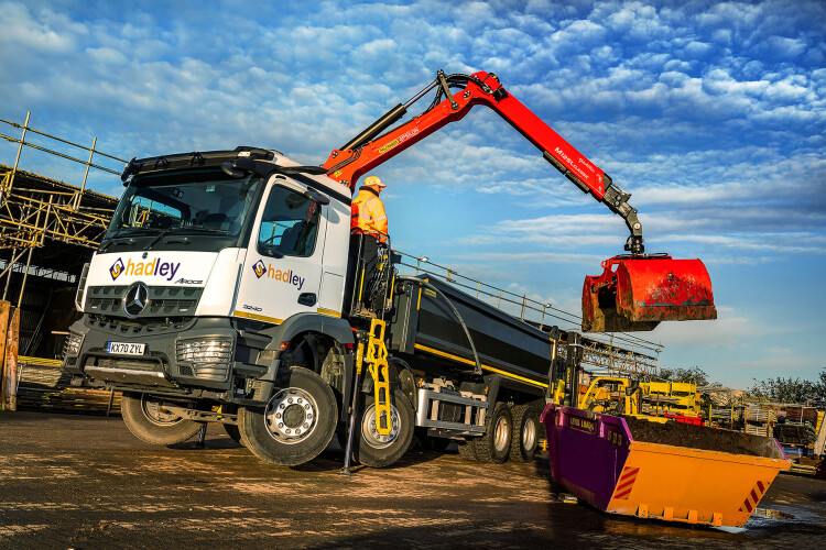 Hadley's new Arocs truck for its waste management venture