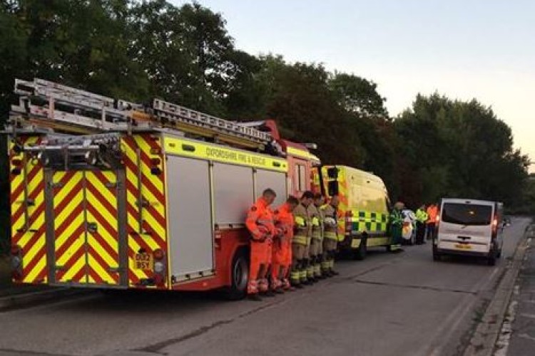 The guard of honour for John Shaw. Photo from Thames Valley Police.