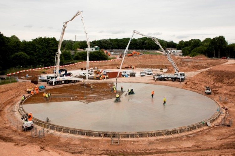 The concrete pour