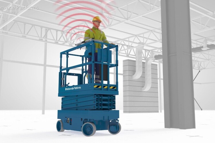 SkySiren PCS for Scissors uses ultrasonic sensors to monitor the operators surroundings in real-time