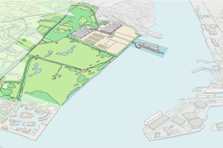 Impressionistic sketch of Solent Gateway 2 from ABP