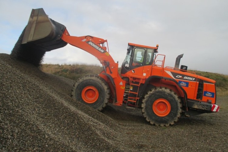 The DL 550-5 at Edzell Quarry. Pictured below is the DL450-5 at Tom&rsquo;s Forest Quarry.