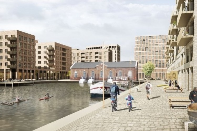 Artist's impression of the Great Eastern Quays project in east London