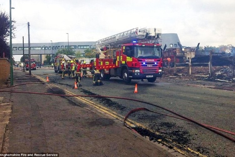 Nottinghamshire Fire & Rescue Service (NFRS) on the scene