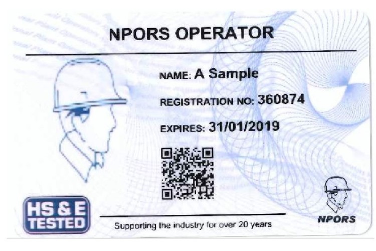 NPORS card is now valid for plant operators on UKCG member sites