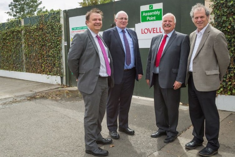 Left to right are Lovell regeneration manager Stephen Norton, Enfield council assistant director Paul Walker, Lovell regional director Peter Taylor and Enfield councillor Alan Sitkin