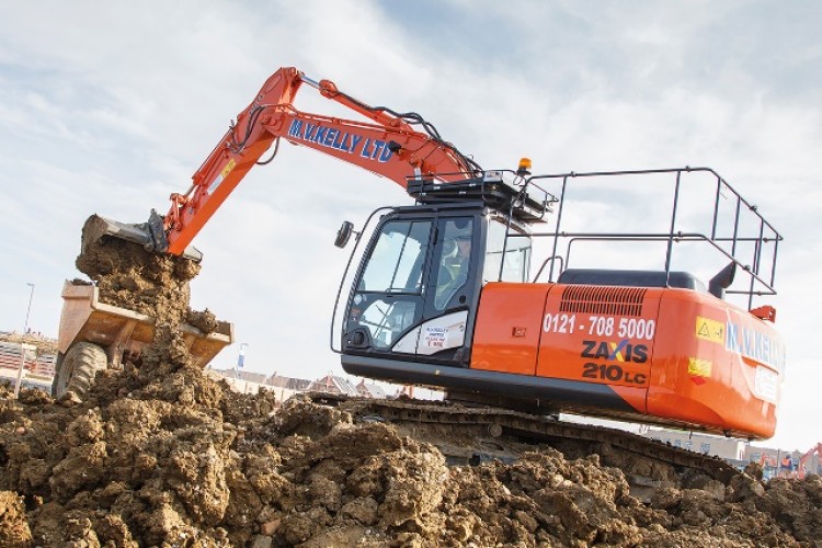 One of MV Kelly's new Hitachi ZX210LC-5 excavators