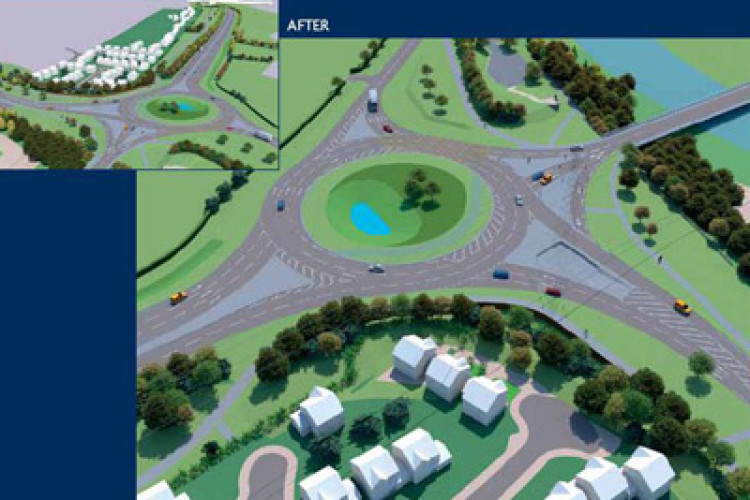 The Ketch roundabout is being upgraded as part of phase two