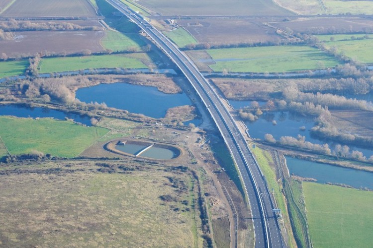 The River Great Ouse Viaduct was one of the biggest structures on the A145 improvement scheme