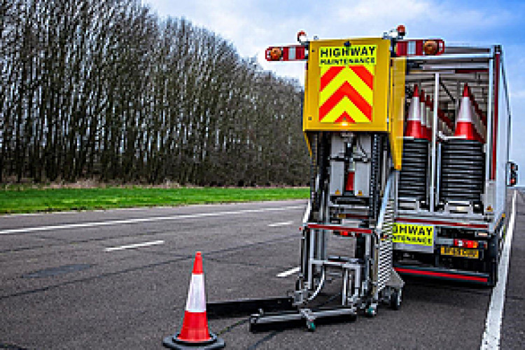 The Highway Care vehicle undergoes testing at Bruntingthorpe.