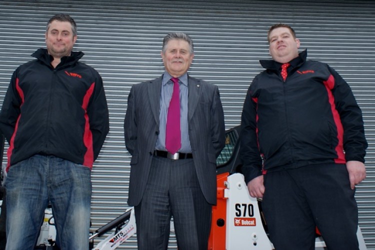 Left to right are MTS depot manager Matthew Watson, managing director Peter Watson and sales executive Alistair Russell