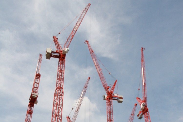 Tower cranes at Broadgate